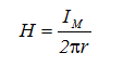 Формула напряженности магнитного поля